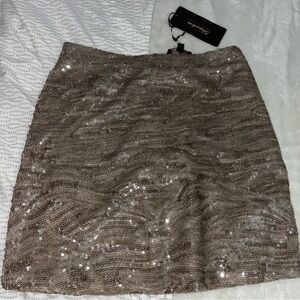 Brown sparkly skirt